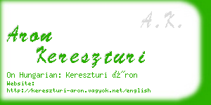 aron kereszturi business card